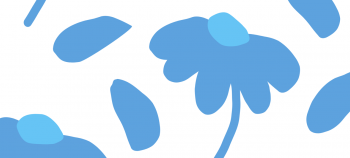 gezeichnete blaue Blumen