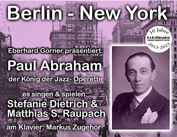 Poster von "Berlin- New York - Eine Revue", Porträt von Paul Abraham
