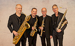 4 Männer mit Saxofonen