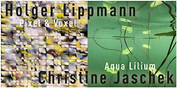Ausstellungsposter «Pixel & Voxel + Aqua Lilium»