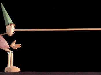Figure: Pinochio hat lange Nase