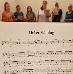 Ein Musikpapier mit dem Lied «Lieber Fläming»