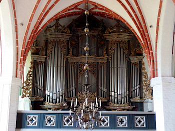 Ansicht der Wagner-Orgel in der Marienkirche Angermünde